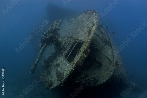 Photo: Stern of the SS Thistlegorm Stern of the SS Thistlegorm