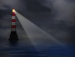 Leuchtturm *** bei Nacht auf See