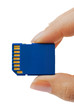 Flash card in hand Flash card in hand