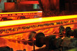 hot steel on conveyor