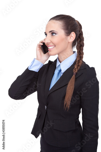Photo: confident businesswoman using phone confident businesswoman using phone