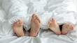 Flirting and kissing in bed