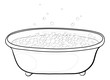 Bath with bubbles, contours