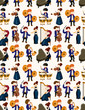 orchestra music player seamless pattern