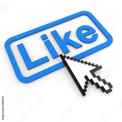 Illustration: LIKE word and arrow cursor. LIKE word and arrow cursor.