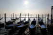Venice in evening with gondolas in Italy Venice in evening with gondolas in Italy