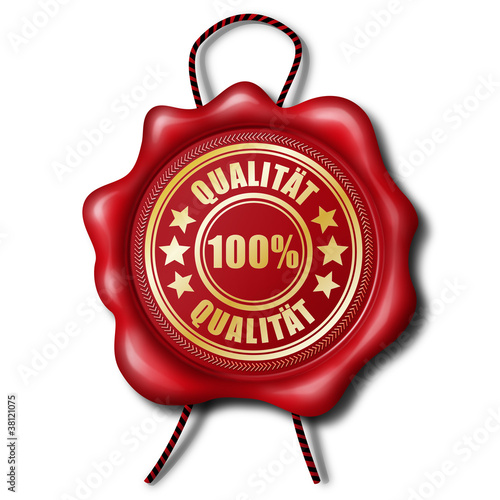 Illustration: 100% Qualität - Wachssiegel 100% Qualität - Wachssiegel