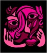 Funky Abstract Art Face Funky Abstract Art Face