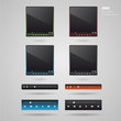 Vector: Set of audio and video players Set of audio and video players