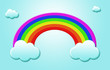 rainbow and cloudy sky background rainbow and cloudy sky background