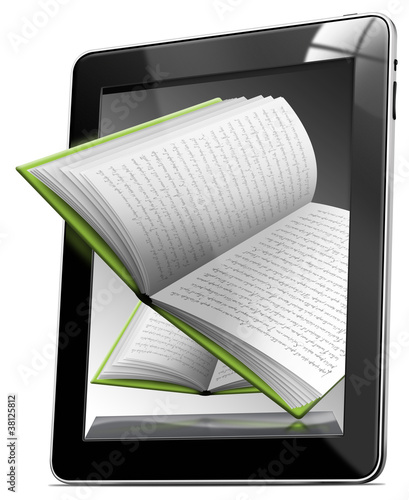 Illustration: Tablet Computer Books Tablet Computer Books