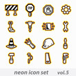 neon icon set(vector, CMYK)