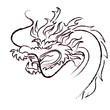 hand drawing Dragon of year 2012