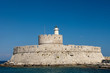 Medieval fortress of Saint Nicholas.  Mandraki Harbour, Rhodes
