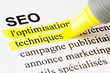 SEO optimisation, texte surligné