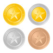 Vektor: Four gold coins Four gold coins