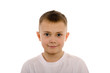 Boy eight years. Children's hairdo - series of 5 photos