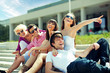 Group of cheerful friends