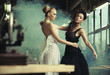 Photo: Two female beauties in a dancing pose Two female beauties in a dancing pose