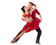 Dancing young couple.