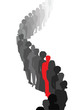 Vector: Stand out in a queue Stand out in a queue