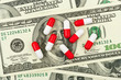 Pills and money