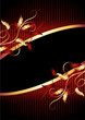 Background with golden ornament