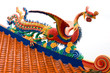 bird statue on chinese temple roof