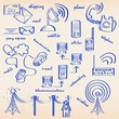 Hand Drawn Communication Icons Set