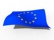3d illustration of the Europe flag that waves with wind 3d illustration of the Europe flag that waves with wind