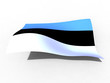 3d illustration of the Estonia flag that waves with wind 3d illustration of the Estonia flag that waves with wind