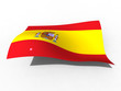 3d illustration of the Spain flag that waves with wind 3d illustration of the Spain flag that waves with wind