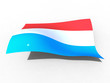 3d illustration of the Luxembourg flag that waves with wind 3d illustration of the Luxembourg flag that waves with wind