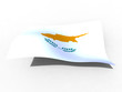 3d illustration of the Cyprus flag that waves with wind 3d illustration of the Cyprus flag that waves with wind