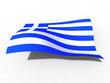 3d illustration of the Greece flag that waves with wind 3d illustration of the Greece flag that waves with wind