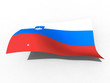 3d illustration of the Slovenia flag that waves with wind 3d illustration of the Slovenia flag that waves with wind