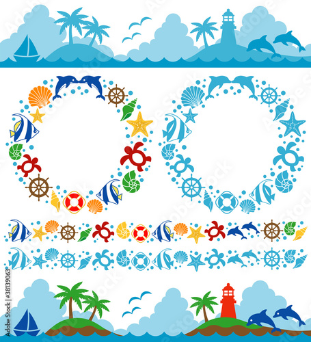 Vector: 海 夏 イラスト 海 夏 イラスト