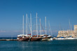 The entrance to Rhodes old port, Greece