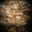 Wohndesign -Klinkerwand alt