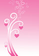Valentine background.Hearts on tree