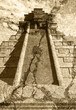 Maya Tempel Grunge Hintergrund
