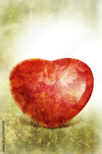 Illustration: paper love heart paper love heart