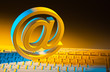 E-Mail Zeichen und Computer Tastatur.