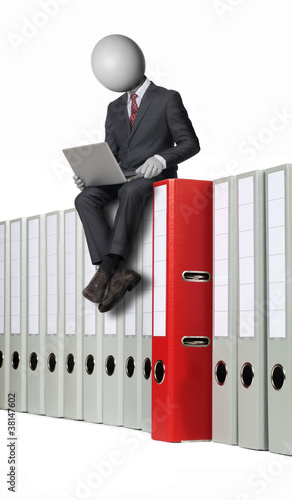 Photo: online offline Headman world concept online offline Headman world concept
