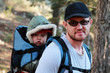 Foto: Dad and Child in Baby Hiking Dad and Child in Baby Hiking