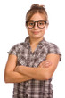 Teeny mit Brille