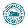 Gibraltar grunge rubber stamp