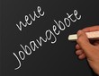Tafel mit Hand - neue Jobangebote