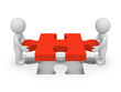 3d men with puzzle piece