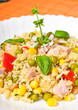 Kuskus salad with smoked chicken